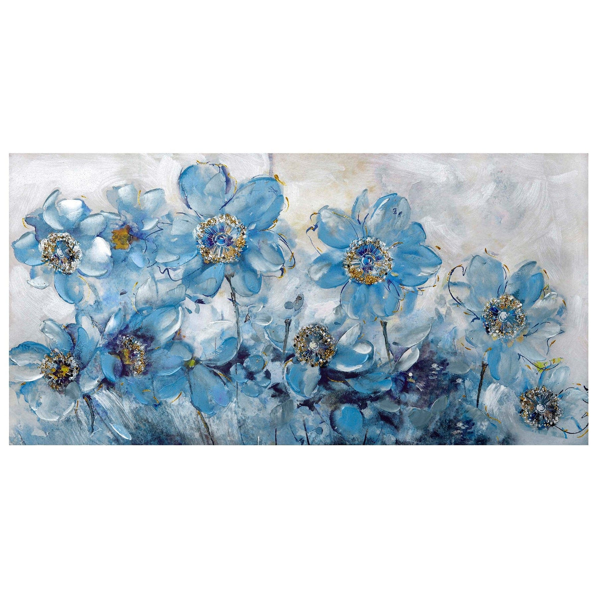 Blue Flower Print Painting U at Home