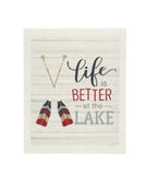 U at Home Life Is Better At The Lake Sponge Cloth