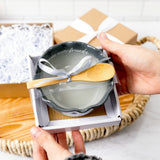 U at Home 4.5” Friends Ceramic Bowl With Bamboo Spoon