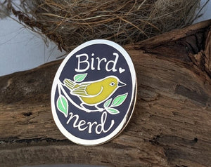 U at Home Bird Nerd Pin
