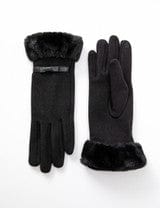 U at Home Black Gloves Faux Cuff