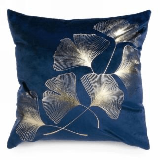 U at Home Blue Cushion With Silver Foliage