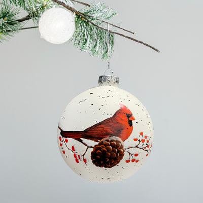 U at Home Cardinal on Pinecone Ornament