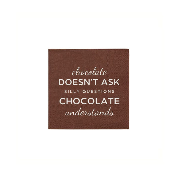 U at Home Cocktail Napkin Chocolate Understands