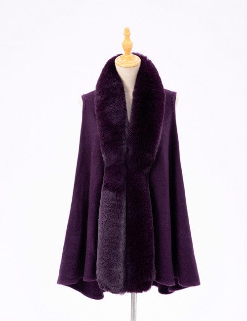 U at Home Dark Purple Faux Fur Vest