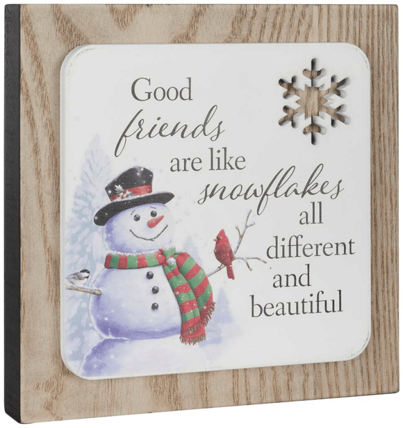 U at Home Friends Are Like Snowflakes Block