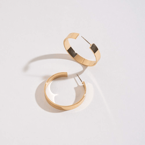 U at Home Gold Flat Hoop Earring