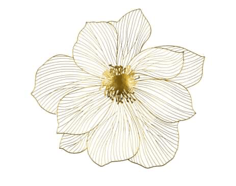 U at Home Gold Wire Flower Wall Art