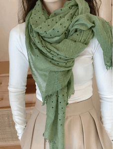 U at Home Green Dot Scarf