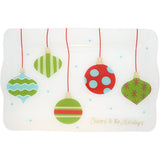 U at Home Holiday Glass Tray 16.75” x 11”