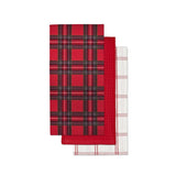 U at Home Holiday Plaid Tea Towel Set of 3