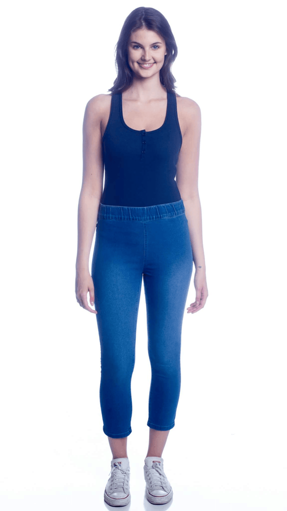 U at Home Jean Crops Tummy Control size large