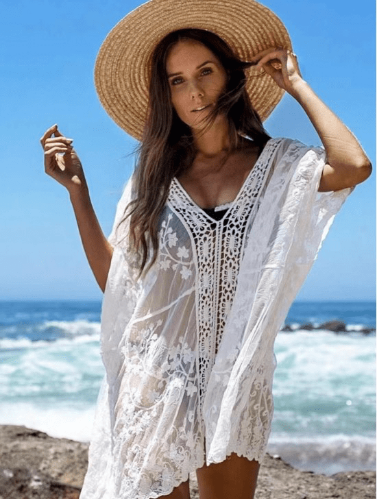 U at Home Lace Floral Kimono Cover Up