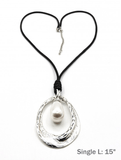 U at Home Long Necklace with Pearl Oval