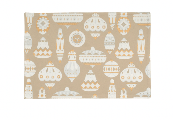 U at Home Ornament Placemat Metallic