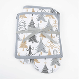 U at Home Oven Mitt/Potholder Set- Trees