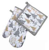 U at Home Oven Mitt/Potholder Set- Trees
