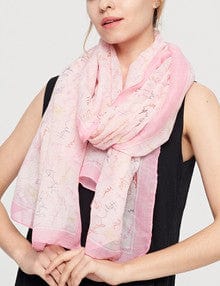 U at Home Pink Graffiti Scarf