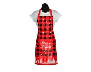 U at Home Red & Black Check Apron