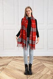 U at Home Red Plaid Winter Scarf