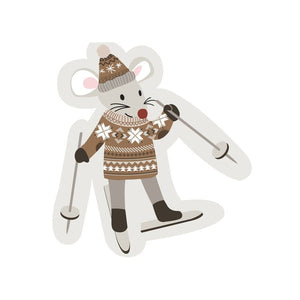 U at Home Skiing Mouse Shaped Napkin