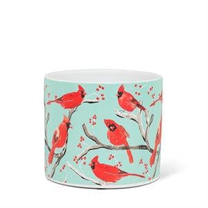 U at Home Small Turquoise-Red Cardinal Planter