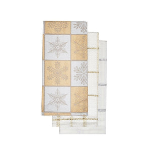 U at Home Snowflake Check Tea Towel Set