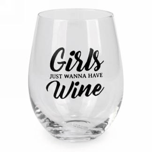 U at Home Stemless Wine Glass- Girls Just Wanna Have Wine