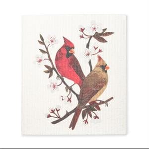 U at Home Swedish Dishcloth Cardinals & Cherry Blossoms