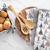U at Home Tea Towel/Basket 4Pc- Holiday Trees