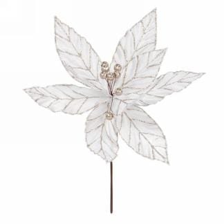 U at Home White and Gold Flower Stem