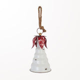 U at Home White & Red Metal Hanging Bell