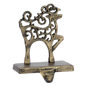 Attitudes Metal deer stocking hook in gold