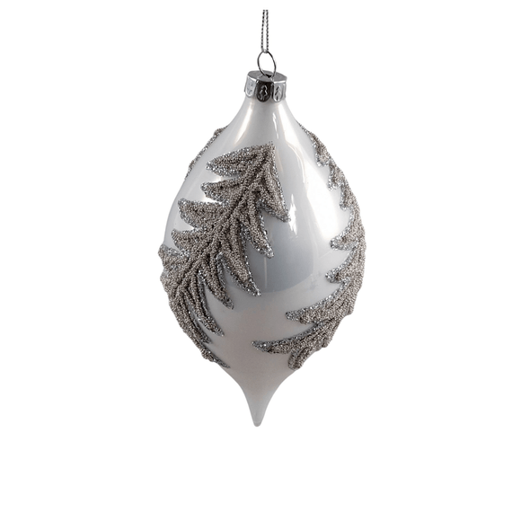 ELby Silver Tree Glass Ornament