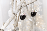 GANZ Wine Glass Ornaments-Eat Drink And Be Merry