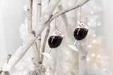 GANZ Wine Glass Ornaments- Merry Merlot
