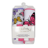 U at Home 2 Pack Microfiber Hooded Towel with 4 Washcloth- Butterfly