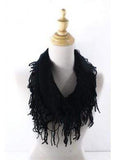 U at Home Black Knitted Crochet Infinity Scarf