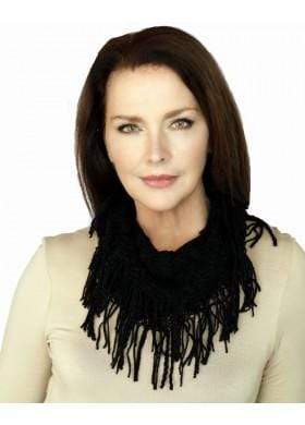 U at Home Black Knitted Crochet Infinity Scarf
