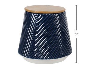 U at Home Blue Ceramic Lidded Jar