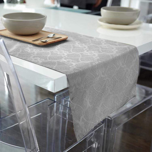 U at Home Bordeaux Table Runner-Silver