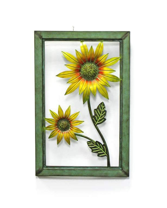 U at Home Green Framed Metal Sunflower