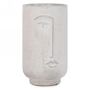U at Home Grey cement 9" face vase