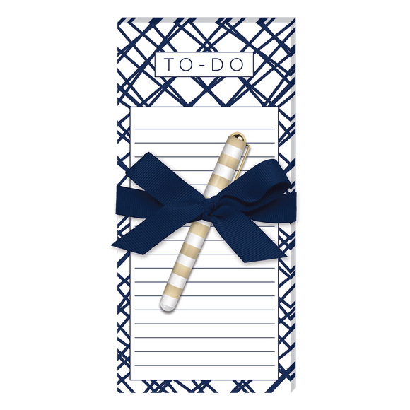 U at Home Indigo Crosshatch Magnetic List Pad