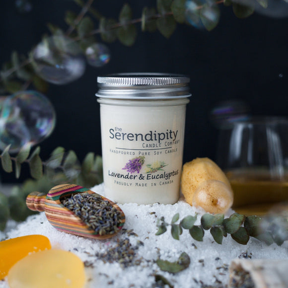 U at Home Lavender & Eucalyptus-Serendipity 8oz Jar Candle