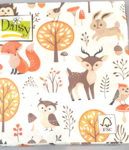 U at Home Lunch napkin- Little Animals