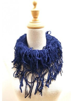 U at Home Navy Knitted Crochet Infinity Scarf