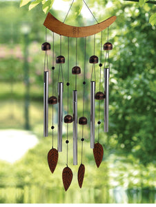 U at Home Orange Leaf Wind Chime