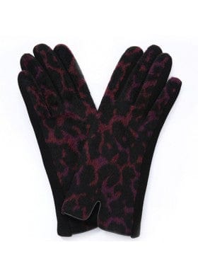U at Home Purple-Leopard Print Gloves