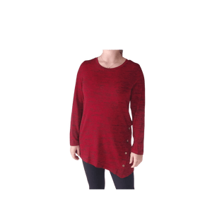 U at Home Red Mix Top with Button Detail
